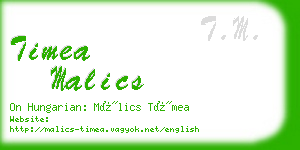 timea malics business card